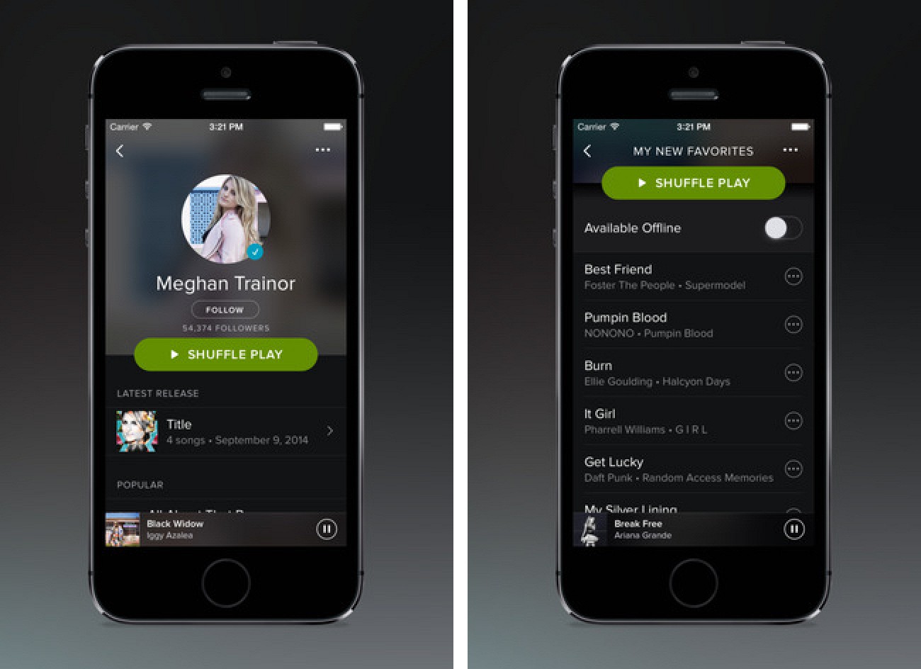 Spotify on iphone